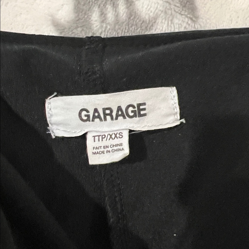 Garage Black Pleated Mini Skirt/skort faux leather - Picture 8 of 8